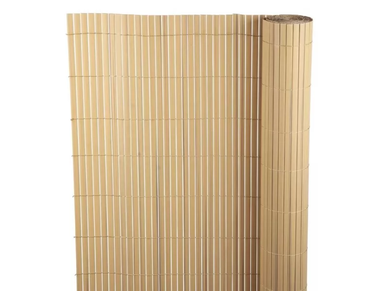 Gard,paravan din PVC,imitatie de bambus 1,5x3m,1300g m2,rezistent la UV