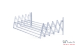 Uscator rufe metalic SGTT Classic MD2, prindere pe perete, extensibil, capacitate uscare 7.2m