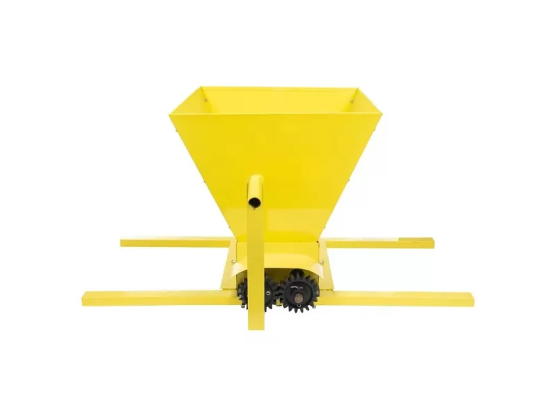 Zdrobitor manual pentru struguri, cuva 20 L, 300-500 kg h, tamburi din poliamida alimentara, distanta reglabila intre cilindri 2-8 mm