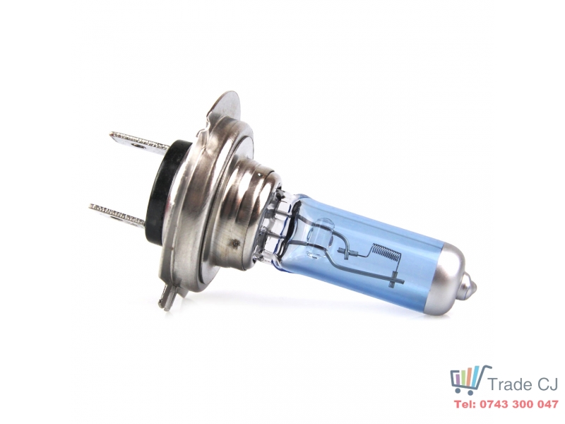 Bec auto cu halogen pentru far H7 Super White, UV Filter, 12V, 55W