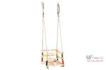 Leagan copii, din lemn ST Kids, 30x30 cm, max 30kg, franghie cu inele prindere 2m