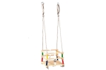 Leagan copii, din lemn ST Kids, 30x30 cm, max 30kg, franghie cu inele prindere 2m
