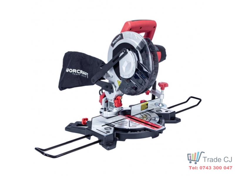 Fierastrau circular cu taiere la unghi Worcraft MST14-210, diametru disc 210mm, Laser, 1400W