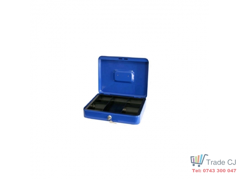 Caseta bani Strend Pro CashBox, 250x180x90 mm, albastra