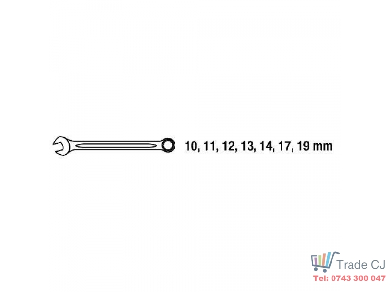 Set 7 chei combinate Honiton, 10-19mm, inelare cu clichet reversibil