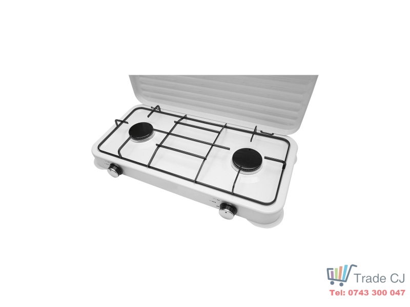 Aragaz tip plita, cu 2 arzatoare, 2x2.5 KW, diametru arzator 80 mm, dimensiuni 470 x 270 x 65 mm