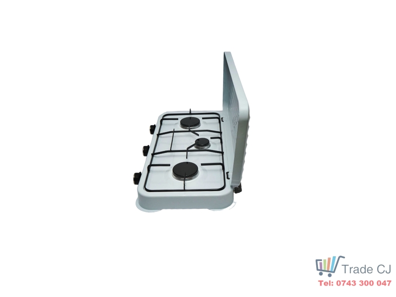 Aragaz tip plita, cu 3 arzatoare, putere 2x2 KW, diametru arzatorare 2x83 mm si 1x58 mm, dimensiuni 590 x 315 x 53 mm
