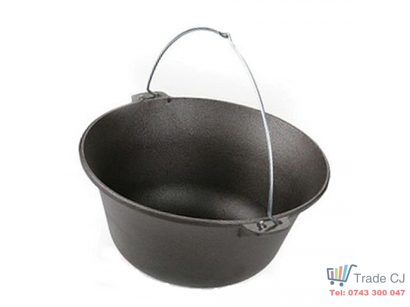 Ceaun din fonta cu maner fara capac, capacitate 7.2 L