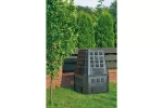 Compostor de gradina, capacitate 420 l, negru, demontabil, 880x800x880 mm