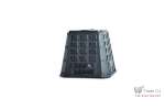 Compostor de gradina, capacitate 630 l, negru, demontabil, 910x900x1070 mm