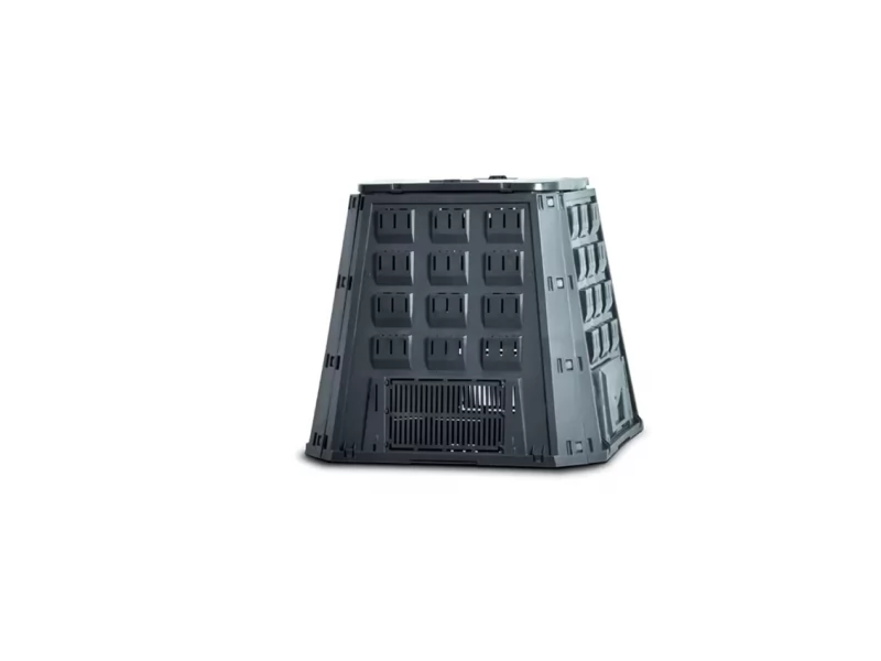 Compostor de gradina, capacitate 630 l, negru, demontabil, 910x900x1070 mm