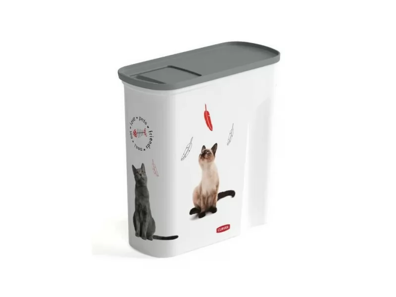Container 2l din plastic pentru hrana pisicilor