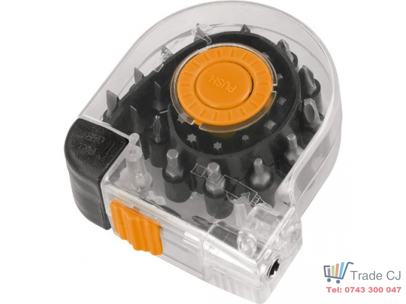 Set 27 accesorii Defort biti si adaptor in cutie plastic
