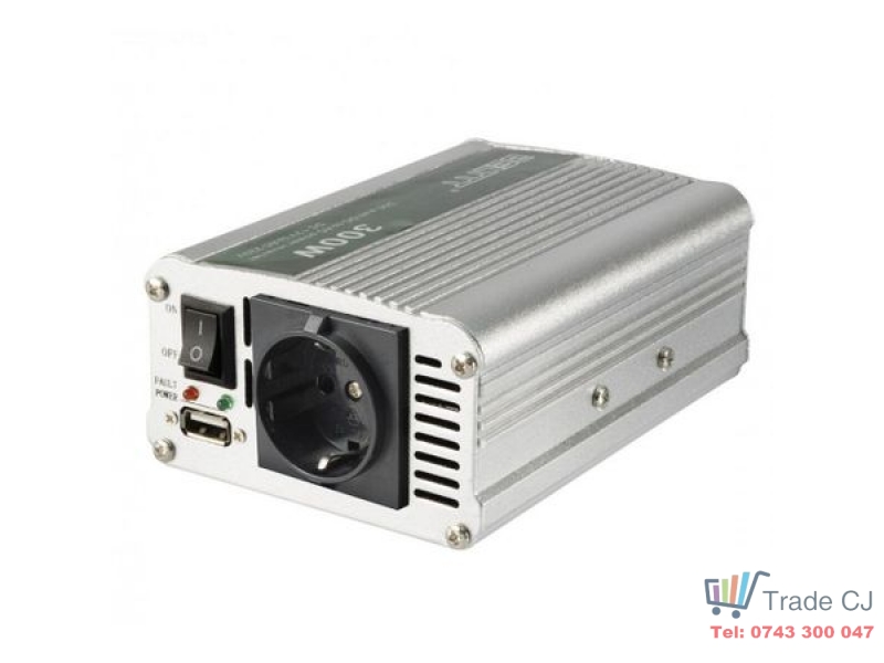 Invertor tensiune 12V-230V 500W max 1000W comutator on off si USB