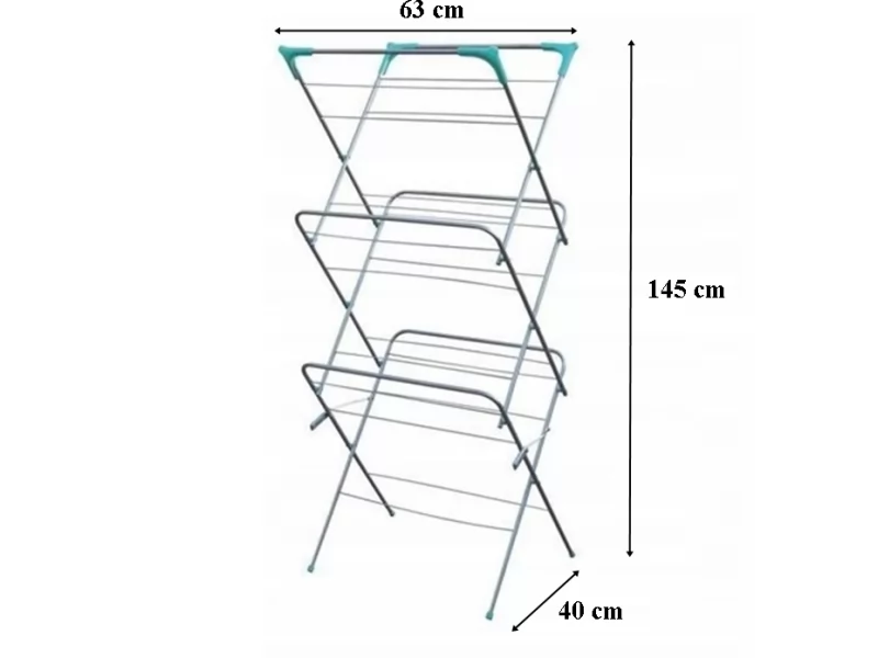 Uscator de rufe extensibil pe inaltime 60x49x135
