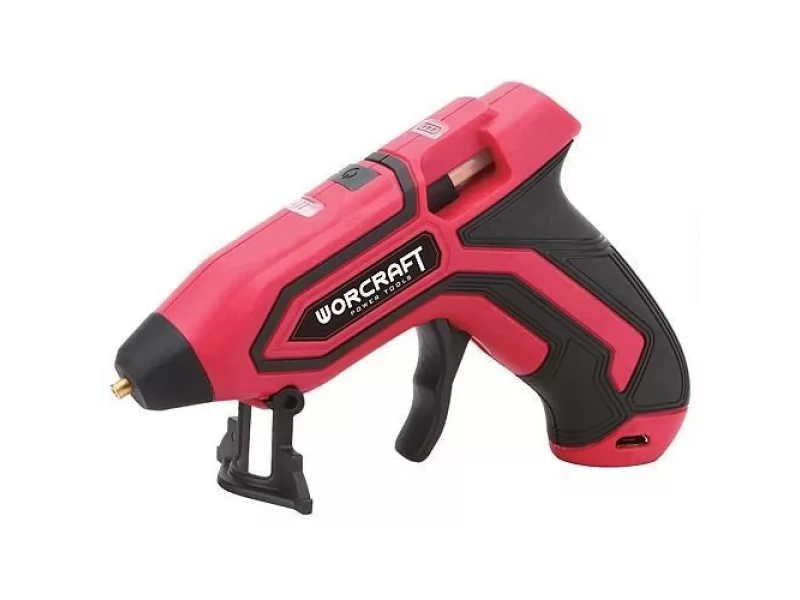 Pistol de lipit cu baton silicon, 7 mm, cu acumulator 1.5Ah, Worcraft
