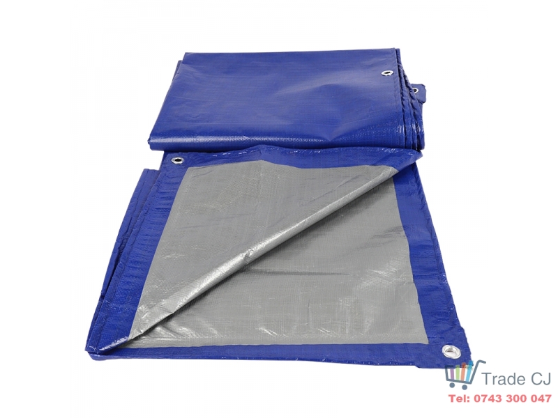 Prelata impermeabila, 2x3m, densitate 140g mﾲ, inele de prindere, albastru gri