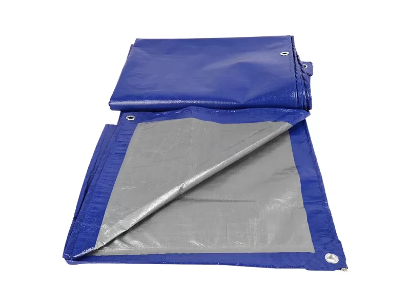 Prelata impermeabila, 4x5m, densitate 140g mﾲ, inele de prindere, albastru gri