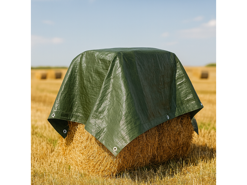 Prelata impermeabila, 2x3m, densitate 200g mﾲ, inele de prindere, verde