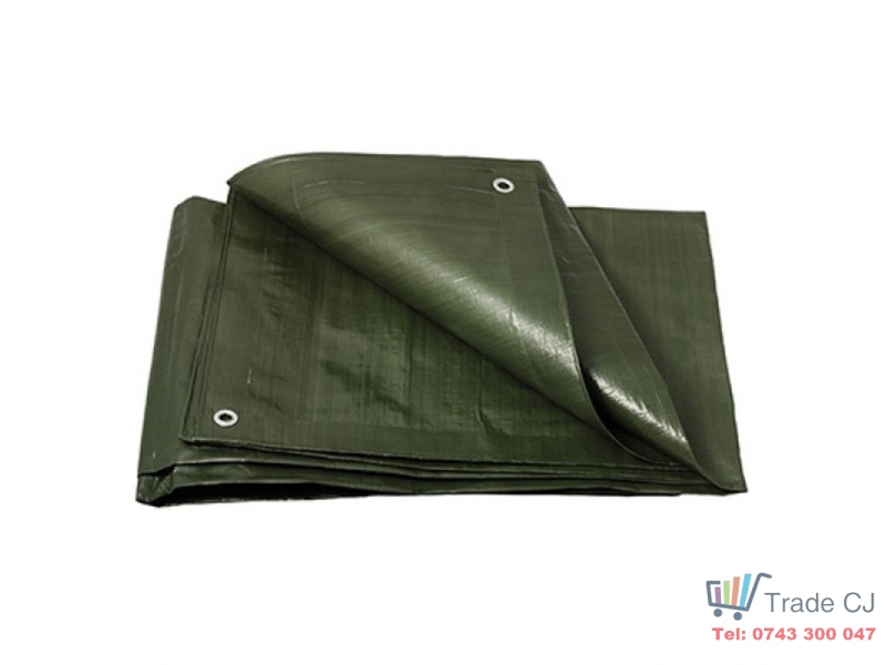 Prelata impermeabila, 2x8m, densitate 200g mﾲ, inele de prindere, verde