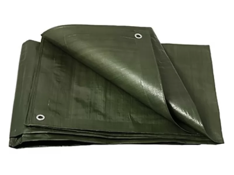Prelata impermeabila, 6x8m, densitate 200g mﾲ, inele de prindere, verde