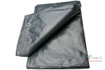 Prelata impermeabila 8x12m, densitate 200g mﾲ, inele de prindere, gri inchis