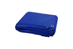 Prelata impermeabila universala, 10x12 m, densitate 80g mﾲ, inele de prindere metalice, culoare albastra