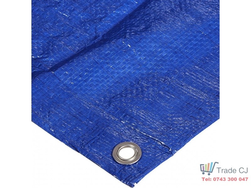 Prelata impermeabila universala, 2x2 m, densitate 80g mﾲ, inele de prindere metalice, culoare albastra