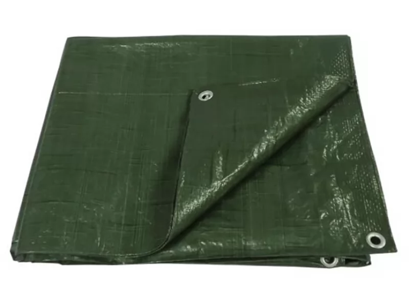 Prelata impermeabila, 2x3m, densitate 65g mﾲ, inele de prindere, culoare verde