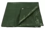 Prelata impermeabila, 8x12m, densitate 65g mﾲ, inele de prindere, culoare verde