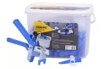 Kit nivelare placi gresie si faianta, 100 distantiere 1mm autonivelante, 100 pene, 1 cleste
