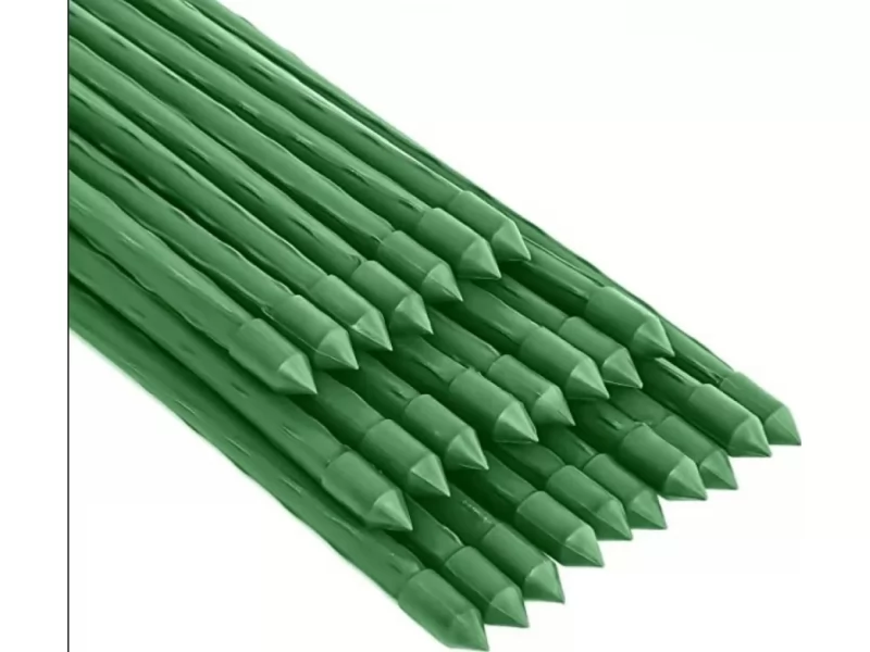 Set 25 araci pentru rosii, castraveti si fasole, suport plante gradina, metal acoperit cu PVC, culoare verde, 210 x 1.1 cm, SGTT Garden