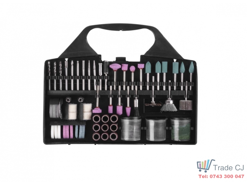 Set accesorii pentru slefuire si polizare,116 buc in cutie transport plastic