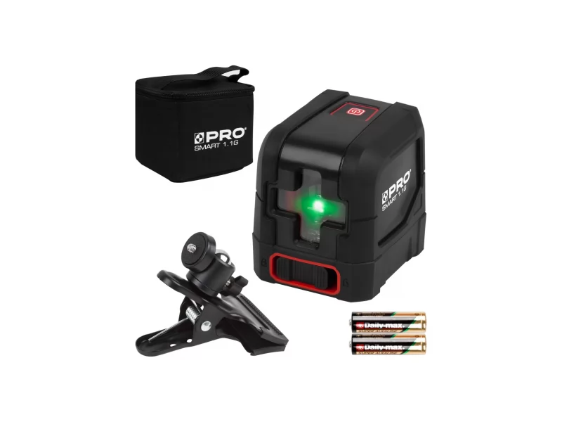 Nivela laser verde pentru interior exterior cu 2 linii PRO SMART 1.1G max 25m