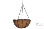 Suport pentru flori din cocos si metal SGTT Coconut 25x25x12cm