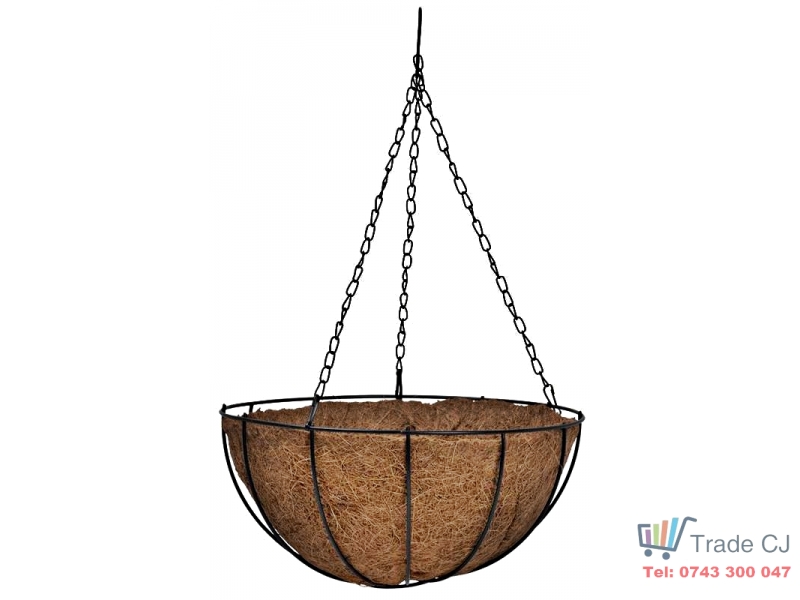 Suport pentru flori din cocos si metal SGTT Coconut 25x25x12cm