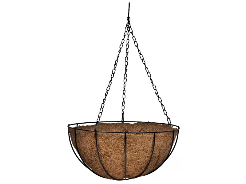Suport pentru flori din cocos si metal SGTT Coconut 25x25x12cm