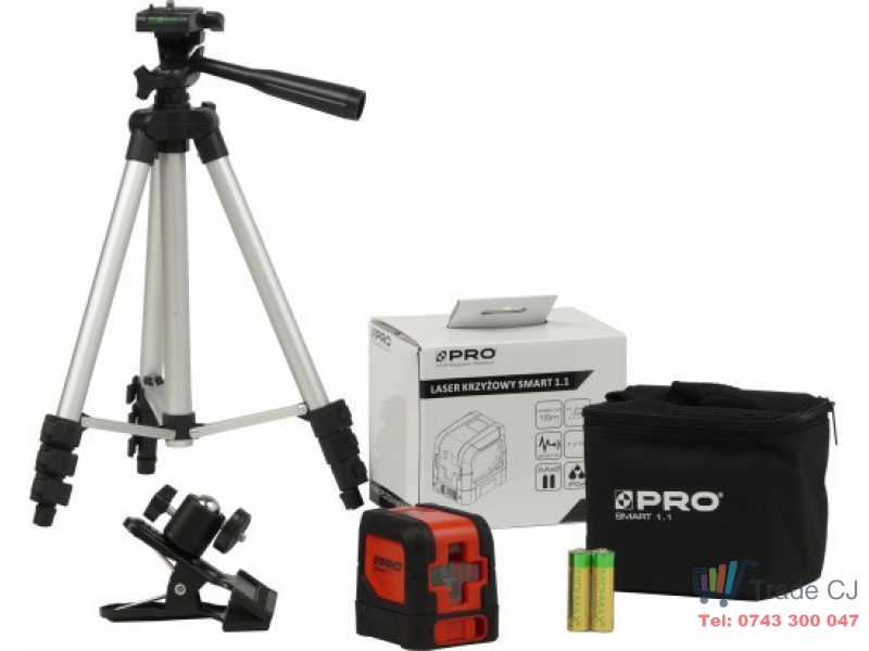 Set trepied + nivela laser unda rosie PRO Smart 1.1, max 15m