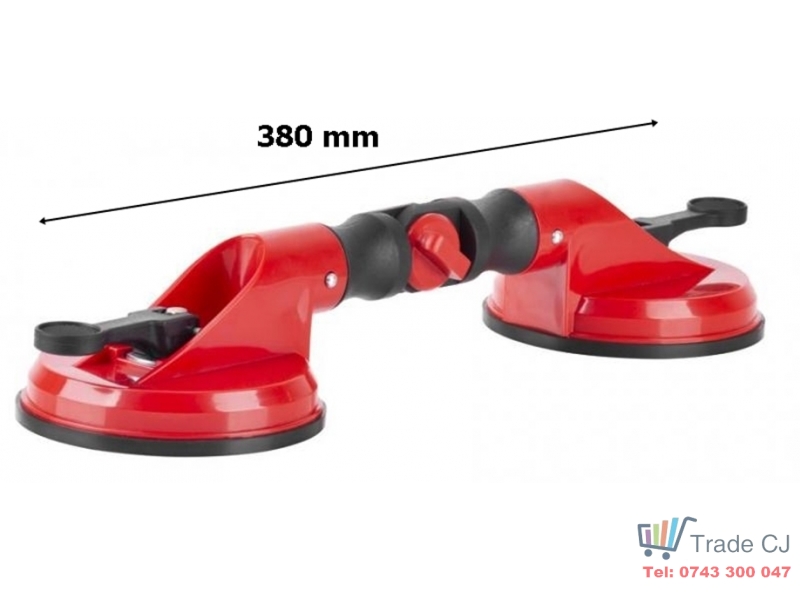 Ventuza dubla pentru geamuri si parbrize cu posibilitate de reglare unghi 90-270 grade