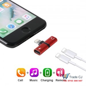 Apple Iphone Lightning 2-in-1 adapter for headphones and charger