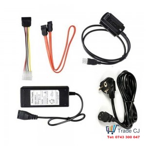 USB Adapter - IDE 3.5+2.5inch+SATA with power supply