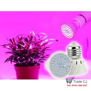 60 or 80LED 220V Bulb, for plant cultivation, E27 socket