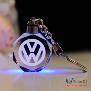Crystal keychain with 6 LEDs Volkswagen - Free Delivery