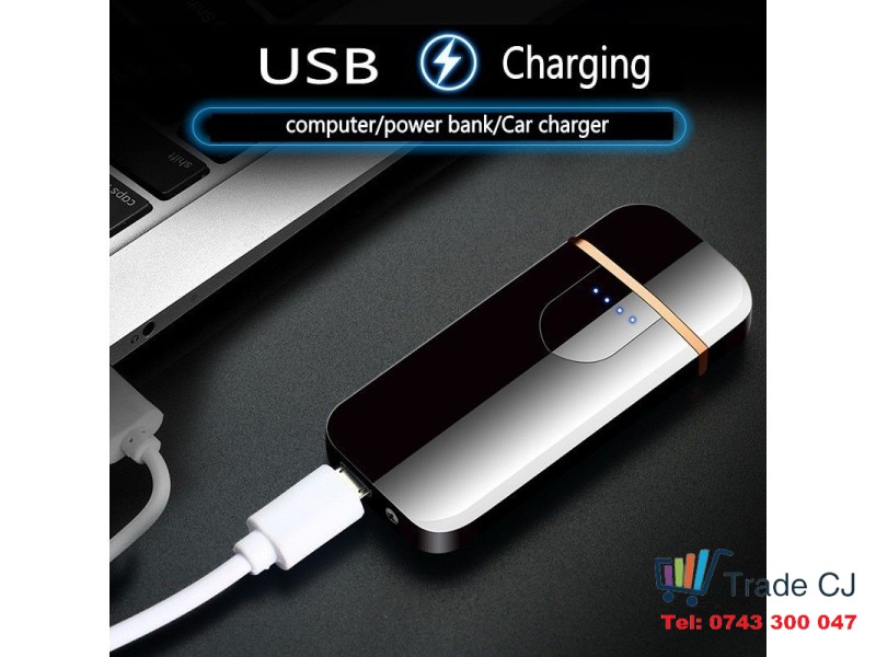 Electronic lighter with double arc and touch ignition