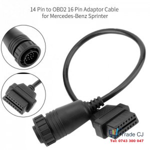 14-pin adapter cable to OBD II for Mercedes Sprinter and VW LT