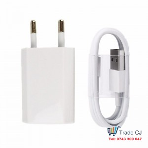 8-pin USB 2.0 data sync cable + travel charger for iPhone 5 5S 5C 6 6S 7 Plus IOs 10