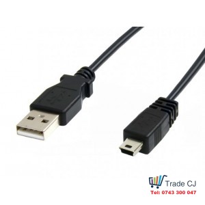 USB Data Cable - Mini USB, 100cm, Black