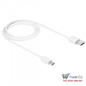 USB Data Cable - USB-C, 100cm White Fast Charge