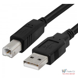 USB Data Cable - USB trapeze B, 130cm, Black