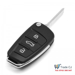 Flip Remote Car Key Shell Cover for Audi A2 A3 A4 A6 A6L A8 TT 3 Buttons